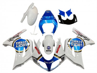 Carenados Moto Suzuki SV650 2003-2013 - Blanco Azul Lucky Strike Motul