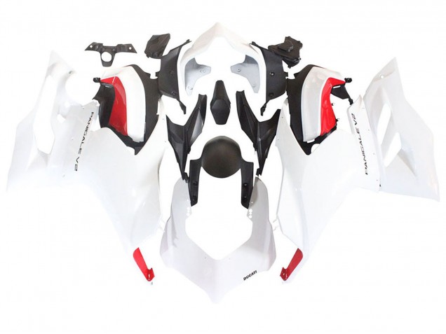 Carenados Moto Ducati Panigale V2 2020-2024 - Blanco Rojo Negro Mate