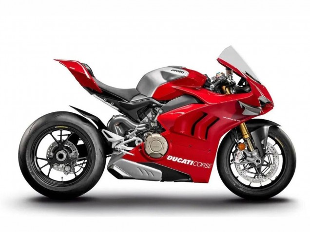 Carenados Moto Ducati Panigale V4 V4S 2020-2021 - Plata Rojo