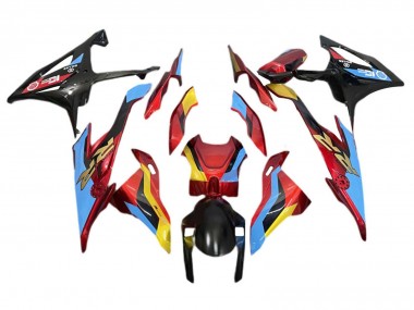 Carenados Moto BMW S1000RR 2019-2022 - Azul Claro Rojo Oro
