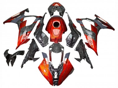 Carenados Moto BMW S1000RR 2019-2022 - Naranja Oscuro Falsificado FibraCarbono