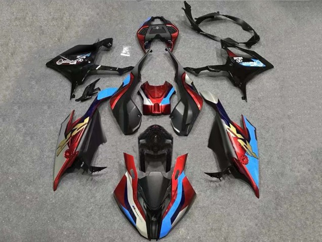 Kits Carenado Moto BMW S1000RR 2019-2022 - Blanco Azul Rojo Negro