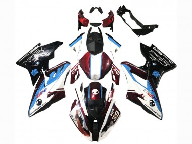 Carenados ABS BMW S1000RR 2017-2018 - Blanco Azul Rojo Negro Brillante