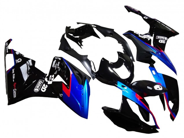 Carenados Moto BMW S1000RR 2015-2016 - Rojo Azul Negro Negro Brillante