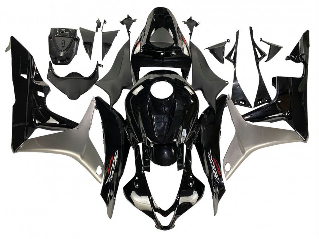 Kits Carenado Moto Honda CBR600RR 2007-2008 - Plata Negro Brillante