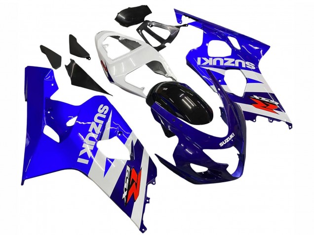 Kits Carenado Moto Suzuki GSXR 600 / GSXR 750 2004-2005 - Blanco Azul Negro Rojo