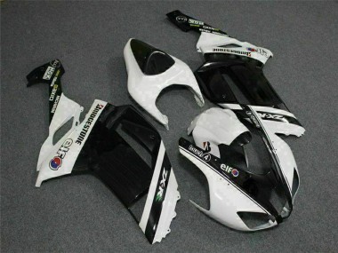 Carenados Moto Kawasaki ZX6R 2007-2008 - Negro Blanco Elf