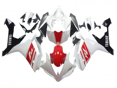 Carenado Moto Yamaha YZF 1000 R1 2007-2008 - Blanco Rojo Negro