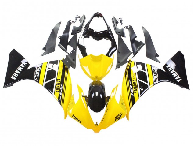 Carenados Moto Yamaha YZF 1000 R1 2012-2014 - Amarillo Blanco Negro
