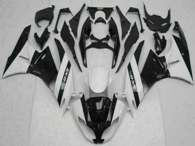 Carenados Moto Kawasaki ZX6R 2009-2012 - Negro Brillante Blanco
