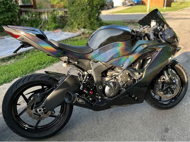 Carenados Moto Kawasaki ZX6R 2019-2022 - Negro Arcoíris