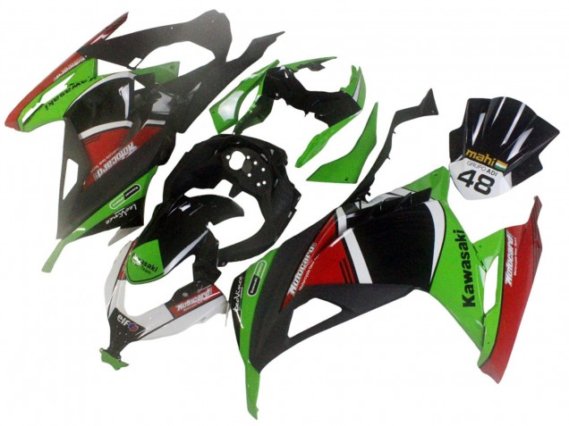 Carenados Moto Kawasaki EX300 2013-2024 - Verde Blanco Rojo Negro Elf