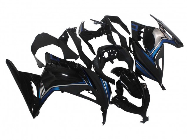 Carenados Moto Kawasaki EX300 2013-2024 - Negro Brillante Azul