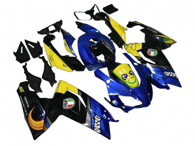 Carenados Moto Aprilia RS125 2006-2011 - Azul Amarillo Negro Tiburón