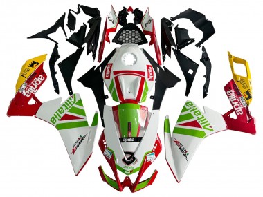 Carenado Moto Aprilia RS4 50 125 2012-2018 - Blanco Rojo Verde Amarillo Alitalia