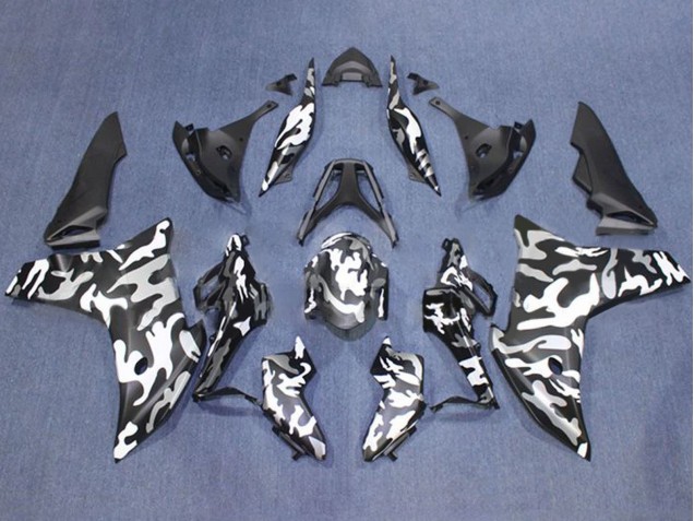 Carenados Moto Honda CBR600F 2011-2013 - Negro Blanco Camouflage