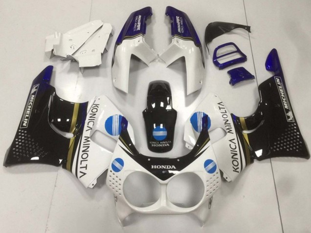 Carenados Moto Honda CBR900RR 893 1992-1993 - Blanco Azul Negro Brillante Konica Minolta