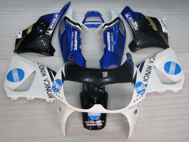 Carenados Moto Honda CBR900RR 893 1994-1995 - Blanco Azul Negro Brillante Konica Minolta