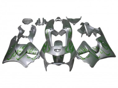 Carenados Moto Honda CBR900RR 919 1998-1999 - Plata Verde Llama