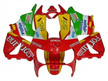 Carenados Moto Honda CBR900RR 919 1998-1999 - Rojo Amarillo Verde Blanco Fortuna Castrol