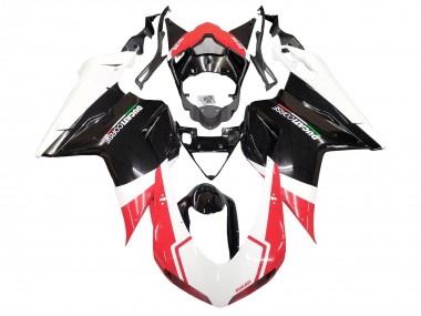 Carenados Moto Ducati 848/1098/1198 2007-2014 - Blanco Rojo Negro Brillante