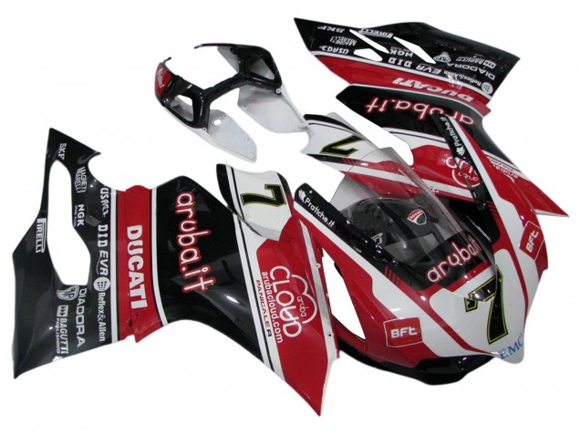 Carenados Moto Ducati Panigale 899/1199 2011-2014 - Blanco Rojo Negro Brillante Aruba.it 7
