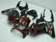 Carenados Moto Kawasaki EX250 2008-2012 - Negro Brillante Rojo Granate