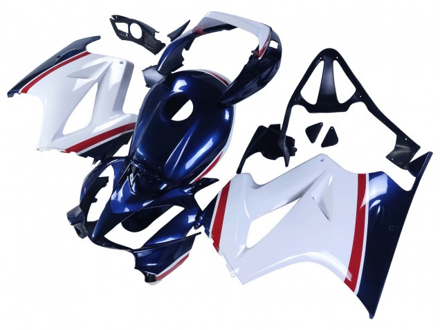 Carenados Moto Honda VFR 800 2002-2013 - Blanco Rojo Azul Oscuro