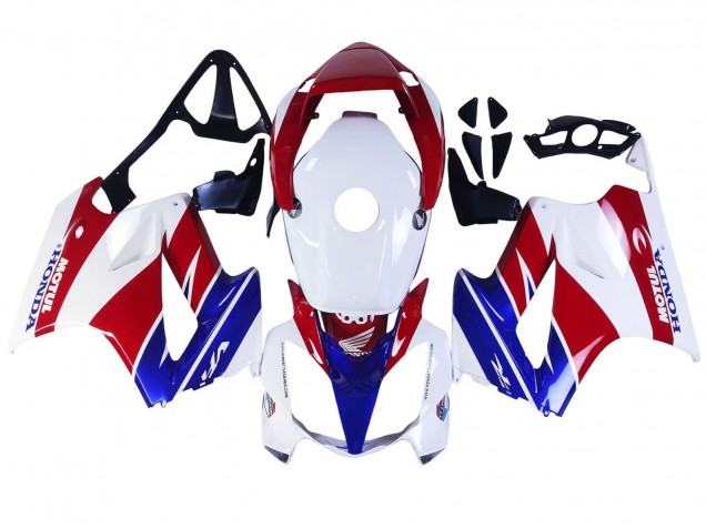 Carenados Moto Honda VFR 800 2002-2013 - Blanco Rojo Azul Motul