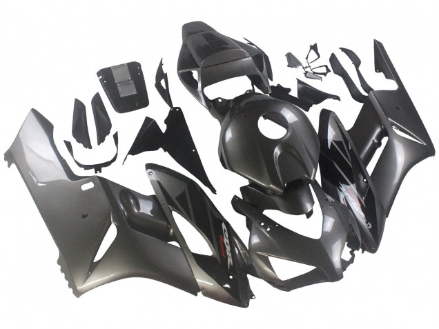 Carenados Moto Honda CBR1000RR 2004-2005 - Gris Brillante Negro Brillante