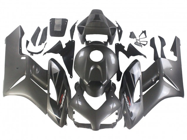 Carenados Moto Honda CBR1000RR 2004-2005 - Gris Brillante Negro Brillante
