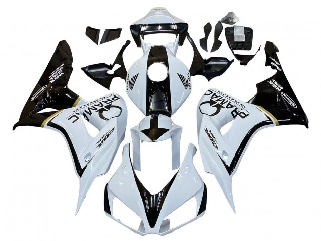 Carenados Moto Honda CBR1000RR 2006-2007 - Blanco Negro Brillante Pramac