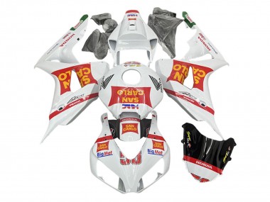Carenados Moto Honda CBR1000RR 2006-2007 - Blanco Rojo San Carlo