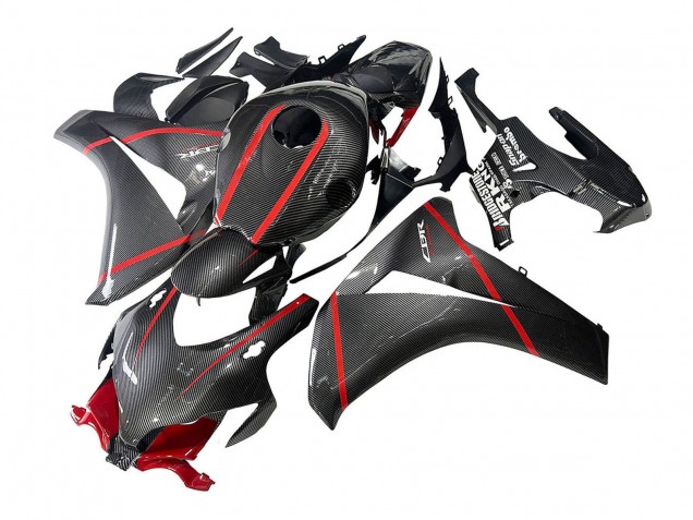 Carenados Moto Honda CBR1000RR 2008-2011 - Negro FibraCarbono Rojo