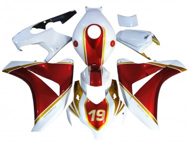 Carenados Moto Honda CBR1000RR 2008-2011 - Blanco Rojo Oro 19