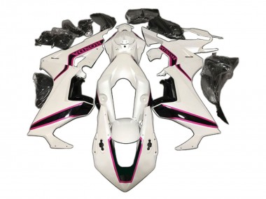 Carenado Moto Honda CBR1000RR 2017-2023 - Blanco Rosa Negro Brillante