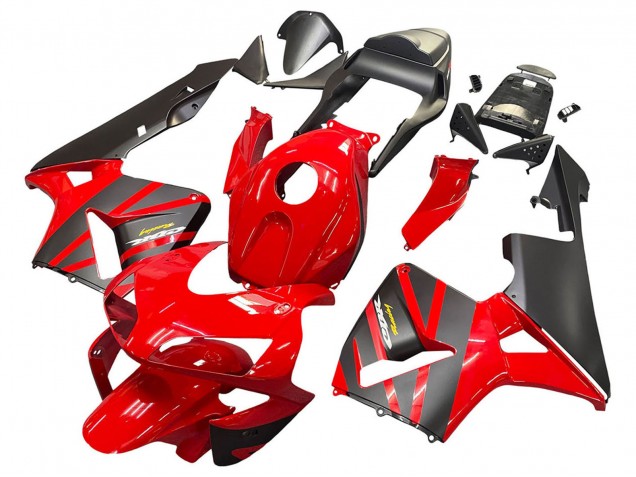 Carenados Moto Honda CBR600RR 2003-2004 - Rojo Negro Mate Carrera
