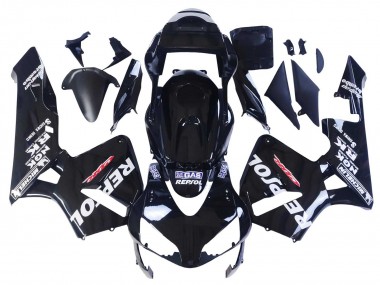 Carenados Moto Honda CBR600RR 2003-2004 - Negro Brillante Blanco Repsol