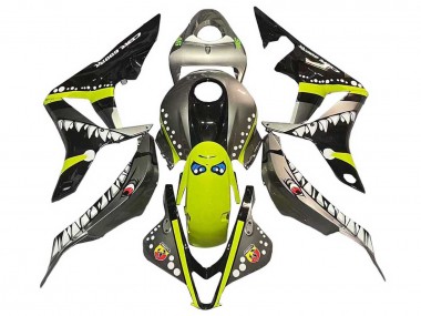 Carenados Moto Honda CBR600RR 2007-2008 - Gris Fluorescent Amarillo Tiburón