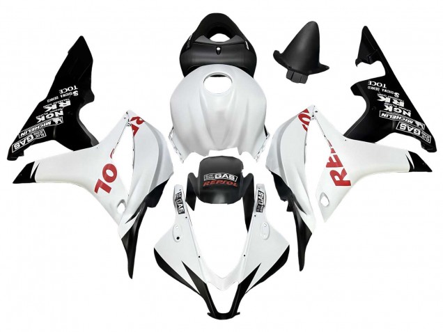 Carenados Moto Honda CBR600RR 2007-2008 - Blanco Negro Mate Rojo Repsol