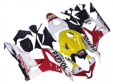 Carenados Moto Honda CBR600RR 2007-2008 - Blanco Amarillo Rojo Repsol HRC
