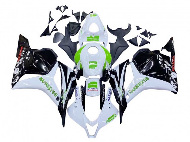 Carenados Moto Honda CBR600RR 2009-2012 - Blanco Verde Negro Brillante Hannspree