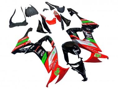 Carenados Moto Kawasaki ZX10R 2008-2010 - Rojo Verde Negro