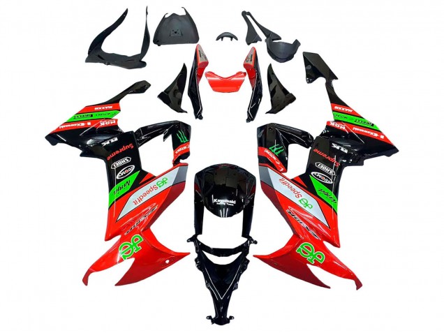 Carenados Moto Kawasaki ZX10R 2008-2010 - Rojo Verde Negro