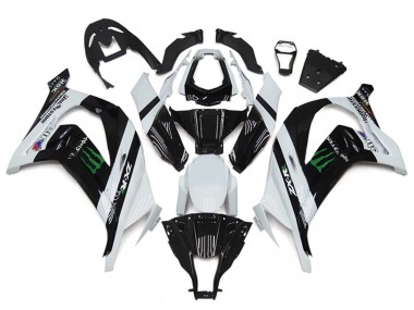 Carenados Moto Kawasaki ZX10R 2011-2015 - Blanco Negro Brillante Verde Monstruo