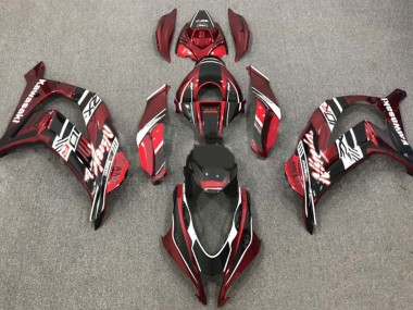 Carenados Moto Kawasaki ZX10R 2016-2020 - Rojo Granate Blanco Negro Brillante
