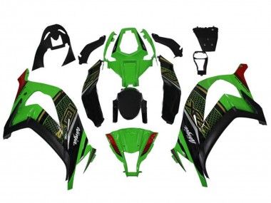Carenados Moto Kawasaki ZX10R 2011-2015 - Verde Negro Brillante Rojo Honeycomb