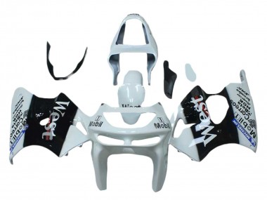 Carenados Moto Kawasaki ZX6R 1998-1999 - Blanco Negro West Mobil