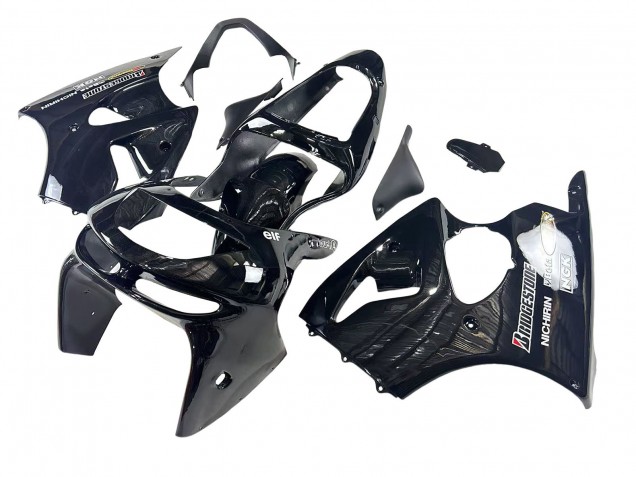 Carenados Moto Kawasaki ZX6R 1998-1999 - Negro Brillante Amarillo Elf Bridgestone