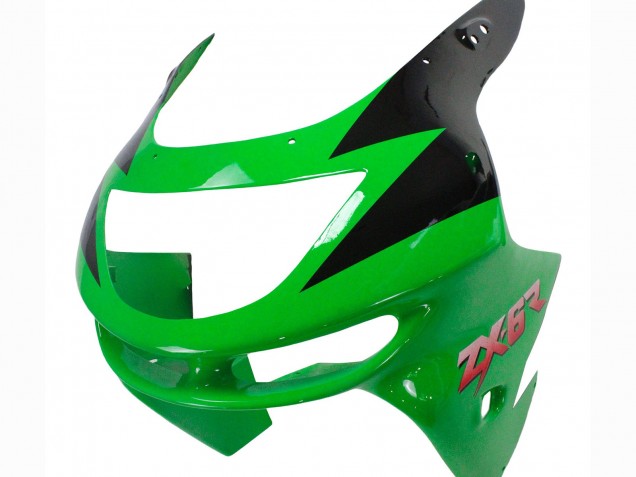 Carenados Moto Kawasaki ZX6R 1998-1999 - Verde Blanco Negro Brillante